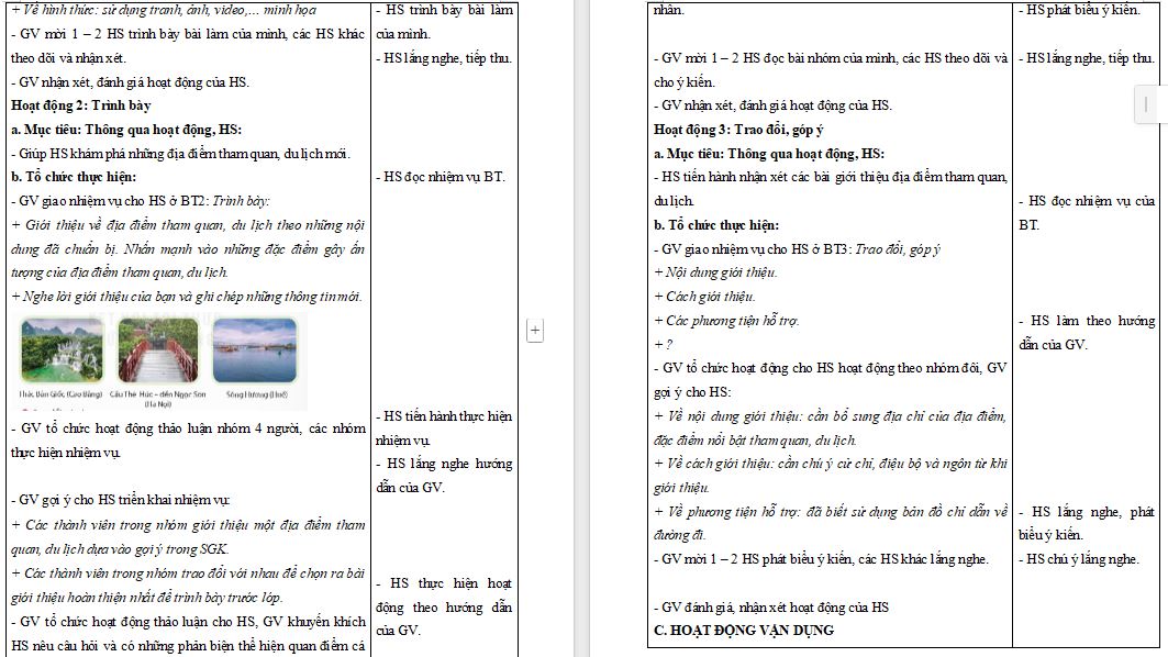 Giáo án Tiếng Việt lớp 5 Bài 12: Địa điểm tham quan, du lịch