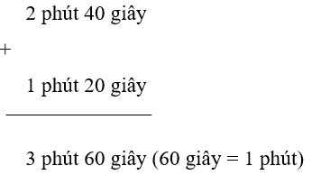 Cộng, trừ số đo thời gian