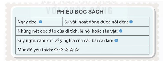 Viết phiếu đọc sách