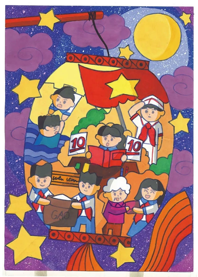 Vẽ tranh thiếu nhi làm nghìn việc tốt 2025