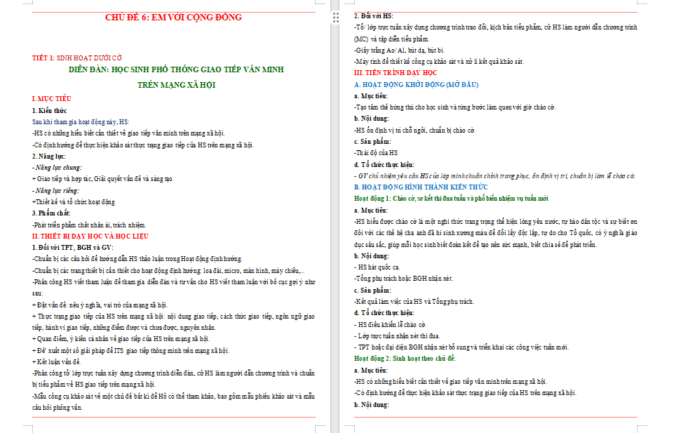 Giáo án HĐTN 9 Kết nối tri thức Bài 2