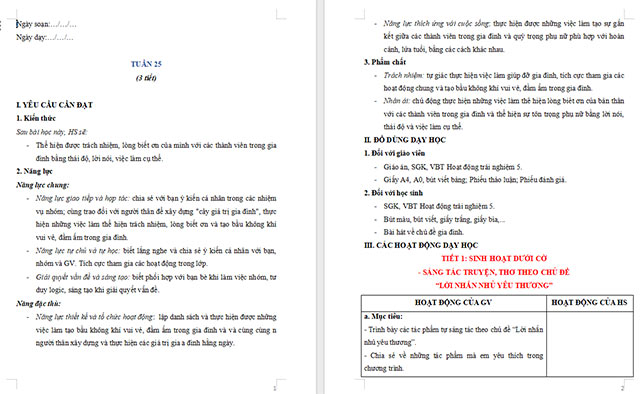 Giáo án Hoạt động trải nghiệm 5 Tuần 25