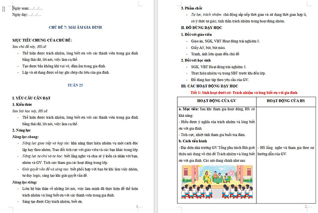 Giáo án Hoạt động trải nghiệm 5 Tuần 25