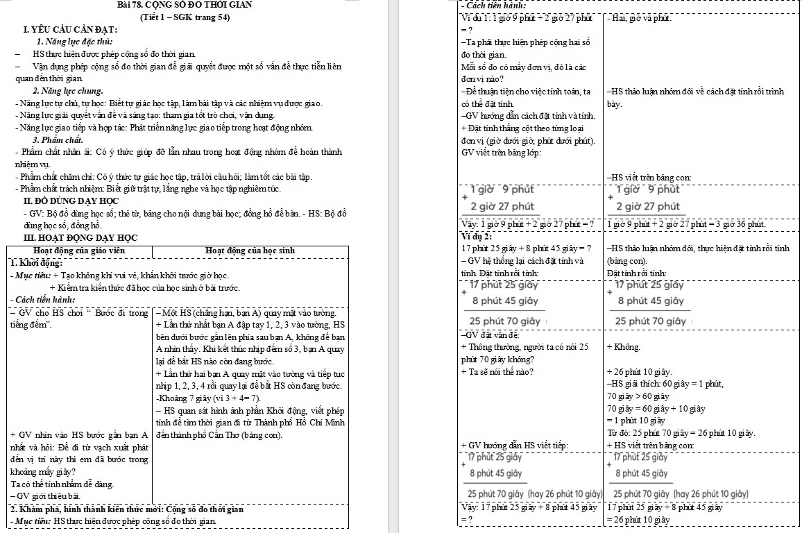 Giáo án Toán 5 Bài 78 file word