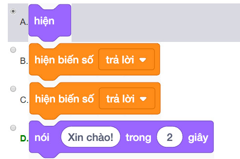 Sử dụng biến trong chương trình