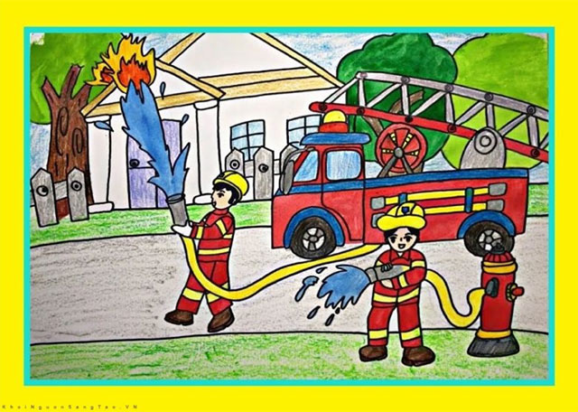 Tranh vẽ phòng chống cháy nổ