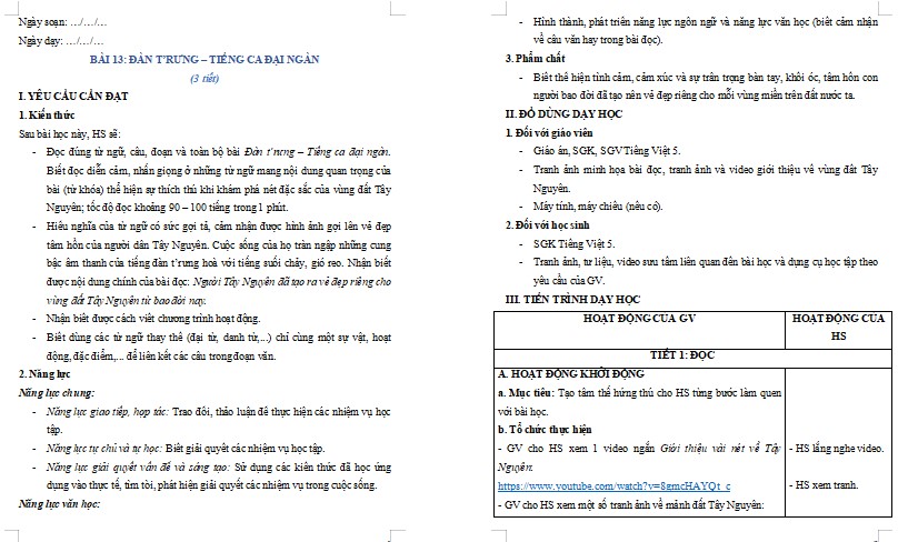 Bài 13: Đàn t'rưng – tiếng ca đại ngàn