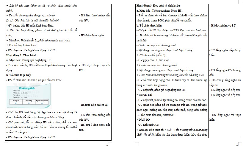 Viết chương trình hoạt động (Bài viết số 1)