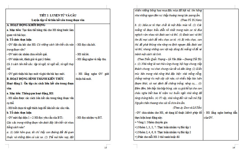 Giáo án Tiếng Việt 5 Bài 15: Xuồng ba lá quê tôi