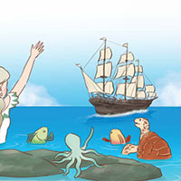 Tưởng tượng, viết 2 - 3 câu tả vẻ đẹp của đại dương trong đoạn kịch Vì đại dương trong xanh