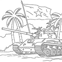 Tranh tô màu chủ đề 30/4