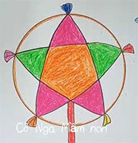 Giáo án mầm non: Hoạt động tạo hình tô màu đèn ông sao