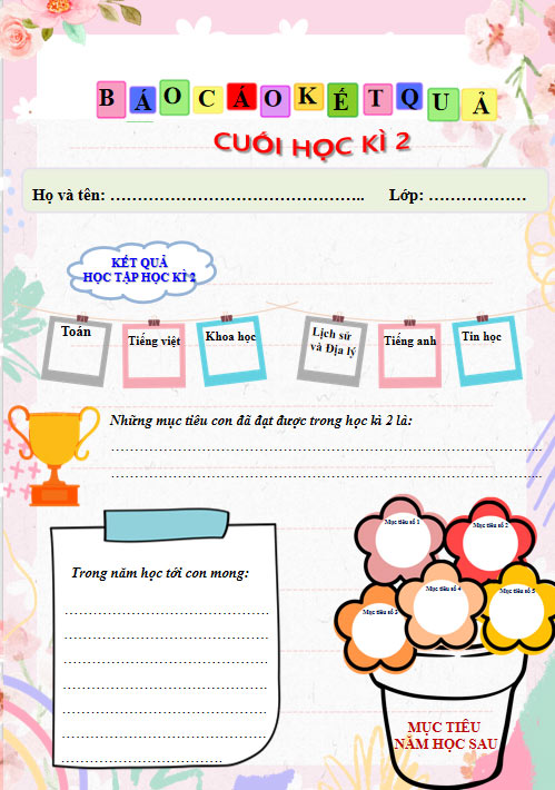 PowerPoint Báo cáo kết quả học tập học kì 2