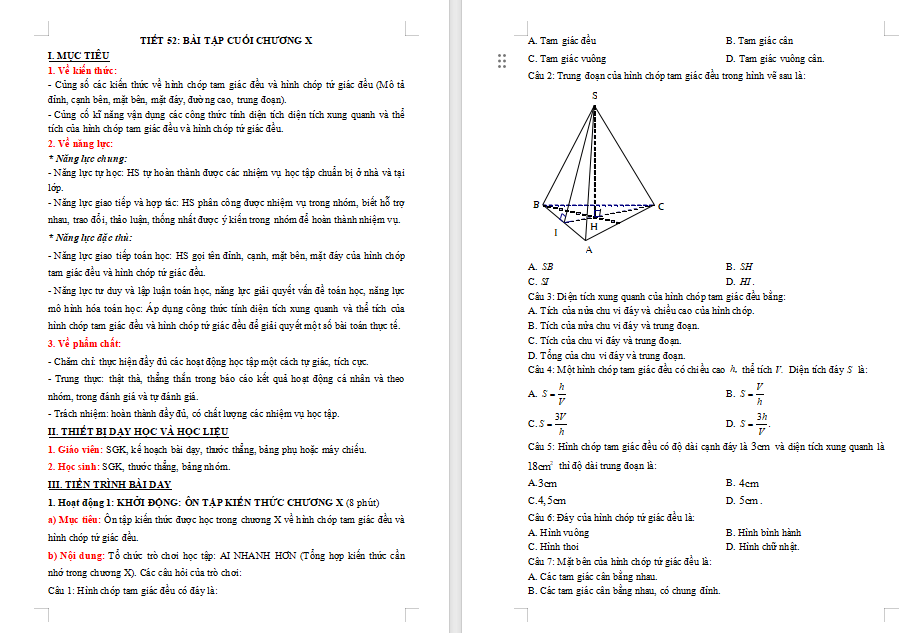 PowerPoint Toán 8 Bài tập cuối chương 10 