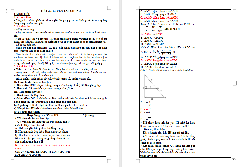 PowerPoint Toán 8 Luyện tập chung trang 91