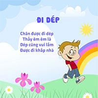 Giáo án mầm non: Bài thơ Đi dép