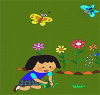 Giáo án mầm non: Dạy hát Bé và hoa