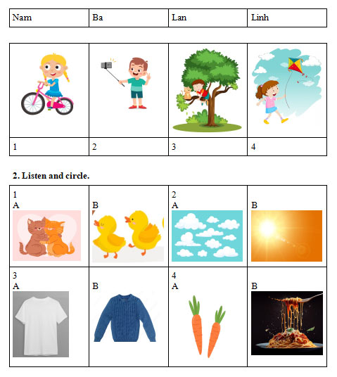 Đề cương học kì 2 môn Tiếng Anh 3