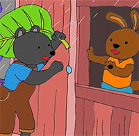 Giáo án mầm non: Truyện Bác gấu đen và hai chú thỏ