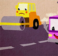 Giáo án mầm non: Truyện Xe lu và xe ca