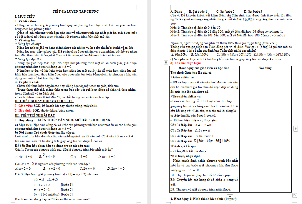 Toán 8 Luyện tập chung trang 37