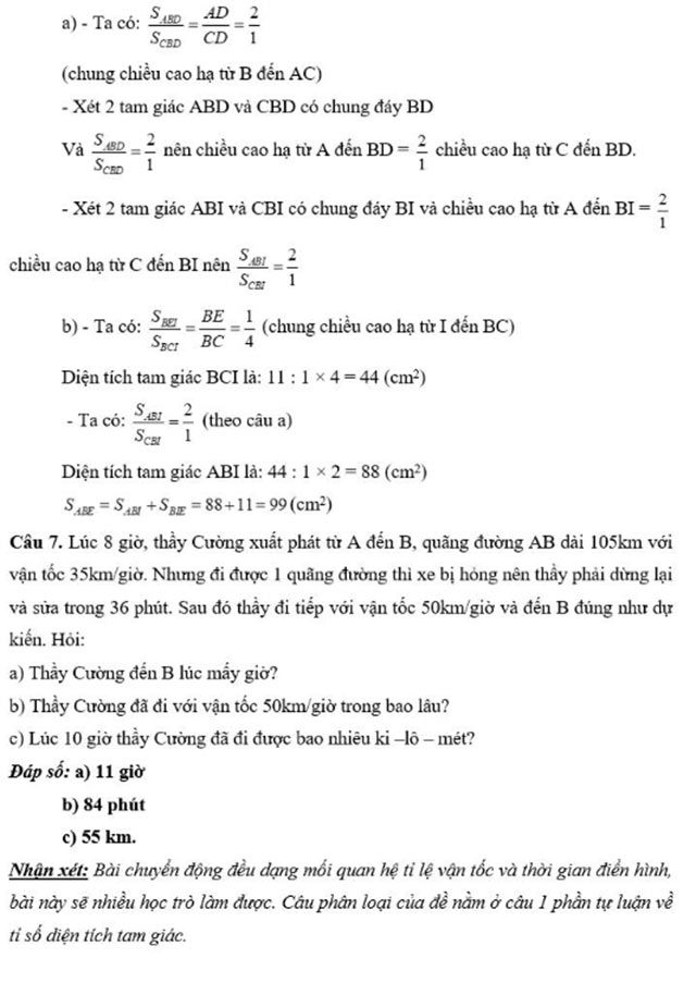 Đáp án đề thi vào lớp 6 môn Toán THCS Ngoại ngữ
