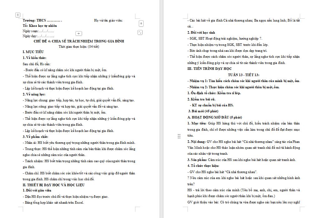 Chia sẻ trách nhiệm trong gia đình