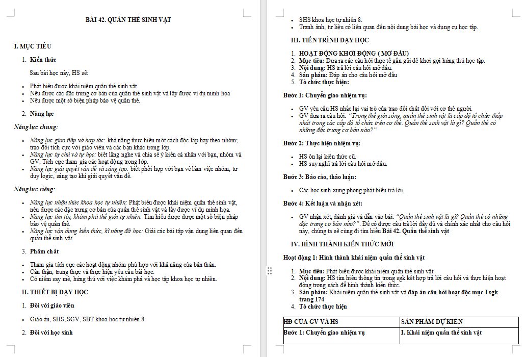 PowerPoint Khoa học tự nhiên 8 Quần thể sinh vật