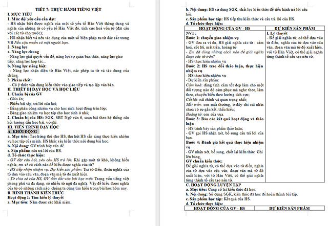 Giáo án Văn 6 Bài 1: Thực hành tiếng Việt (trang 26)