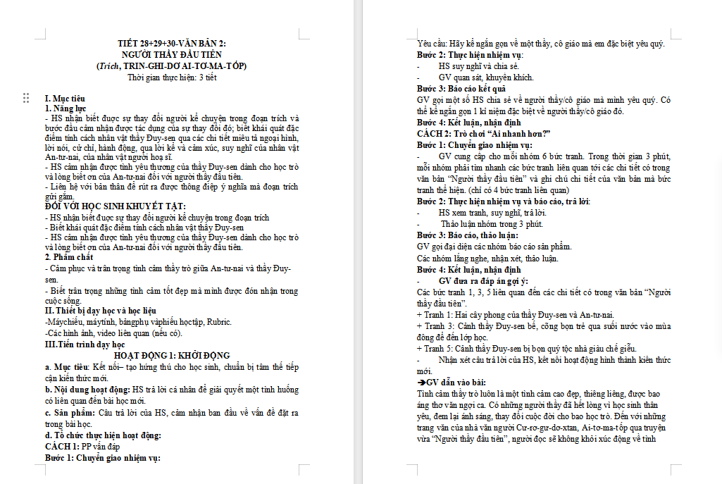  PowerPoint Ngữ văn 7 Bài 3: Người thầy đầu tiên