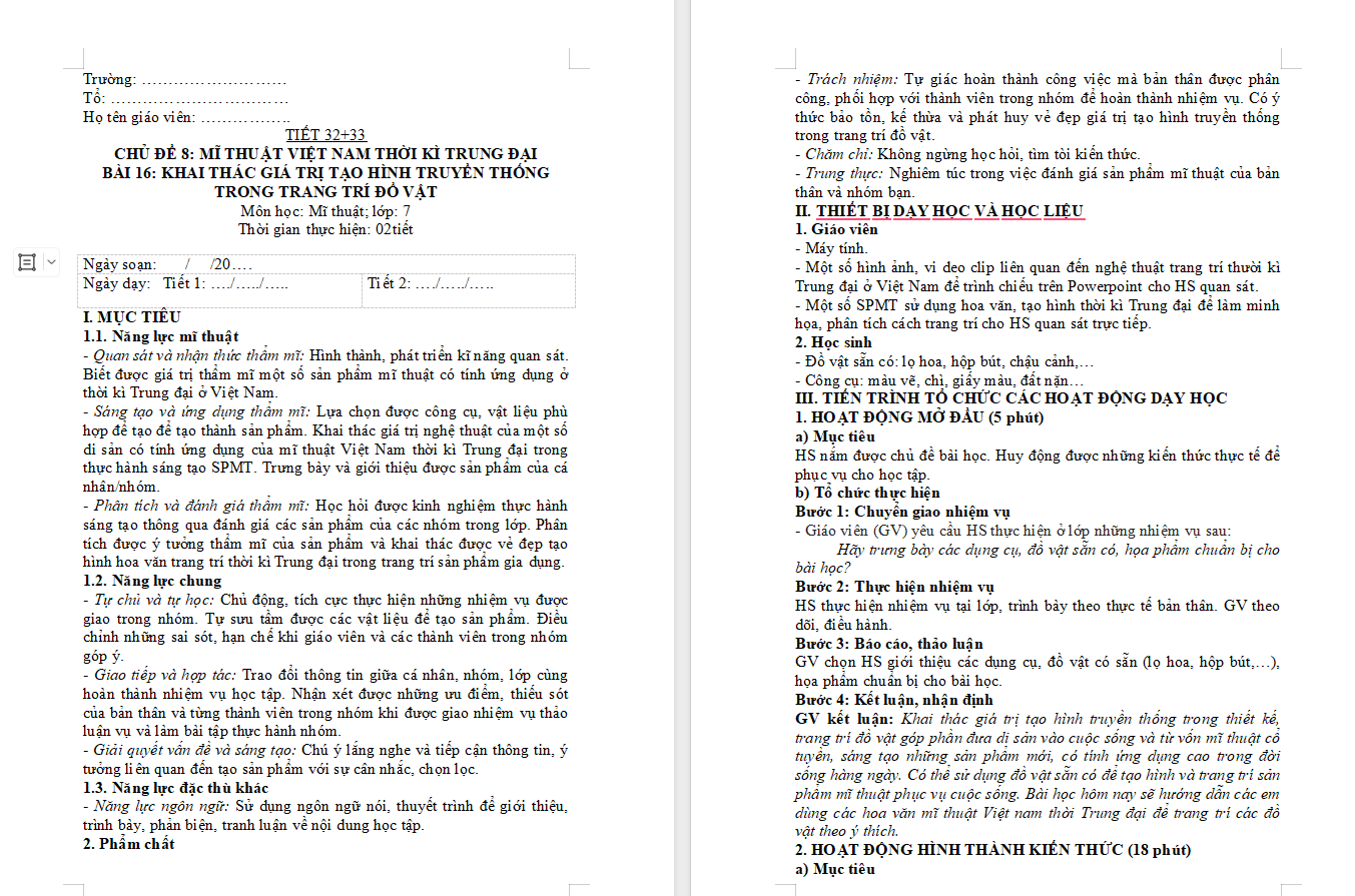 Khai thác giá trị tạo hình truyền thống trong trang trí đồ vật