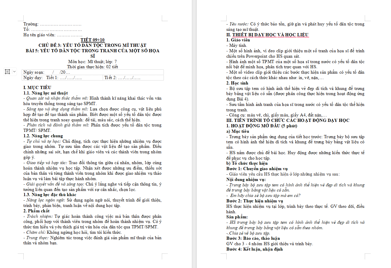 Yếu tố dân tộc trong tranh của một số họa sĩ