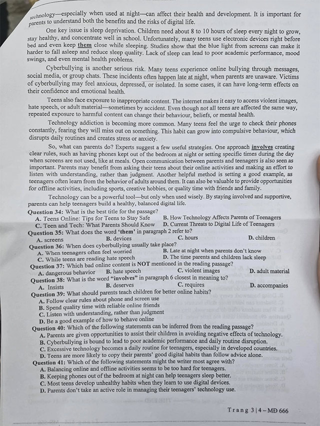 Đề thi vào 10 chuyên Khoa học Xã hội và Nhân văn môn Tiếng Anh 2025