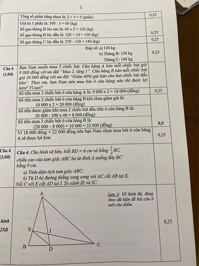 Đề thi vào lớp 6 trường THCS Trần Đăng Ninh năm 2025 - 2026