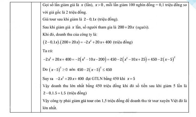 Đáp án đề thi vào lớp 10 môn Toán năm 2025 - 2026 Lai Châu