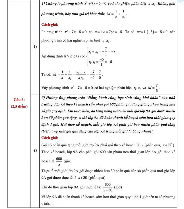 Đáp án đề thi vào lớp 10 môn Toán Đồng Nai năm 2025 - 2026