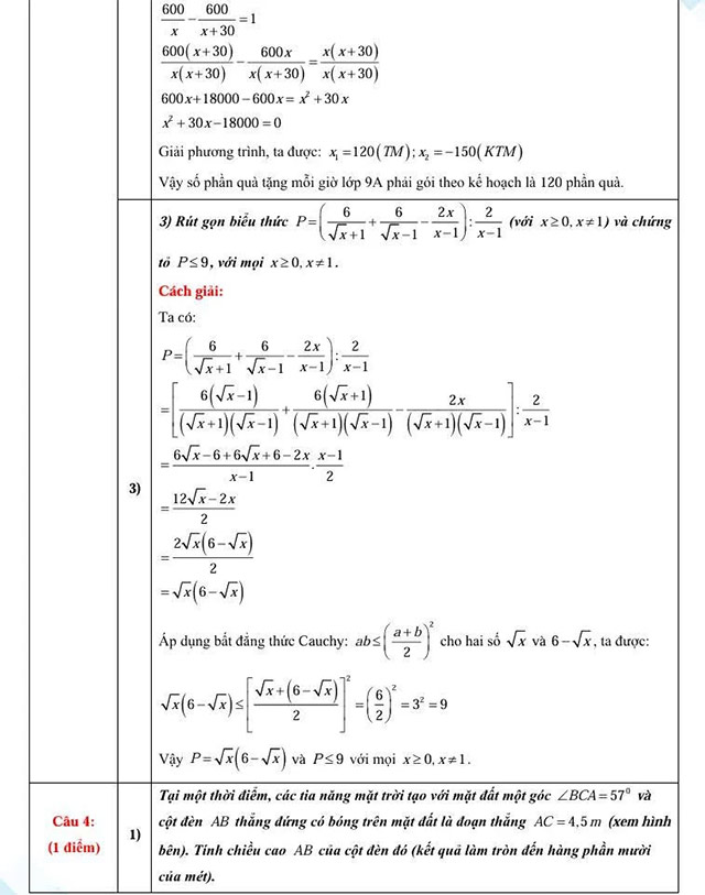 Đáp án đề thi vào lớp 10 môn Toán Đồng Nai năm 2025 - 2026