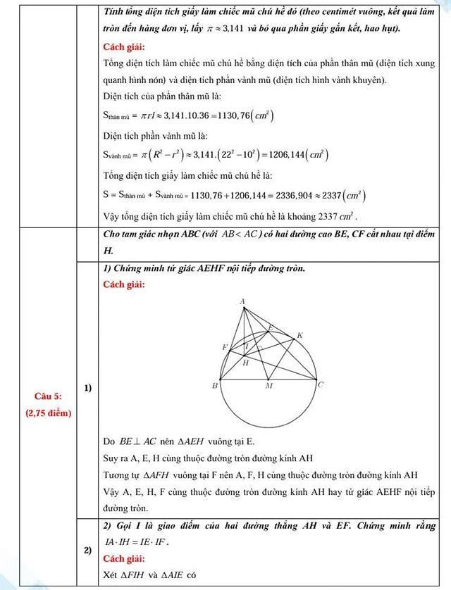 Đáp án đề thi vào lớp 10 môn Toán Đồng Nai năm 2025 - 2026