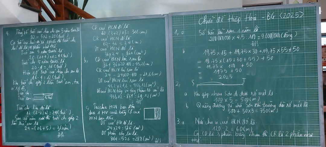    Đáp án đề thi vào lớp 6 môn Toán CLC Hiệp Hòa, Bắc Giang