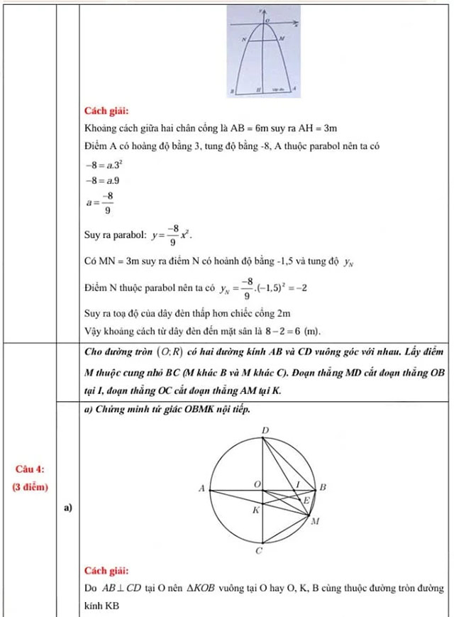 Đề thi vào lớp 10 môn Toán Thái Bình 2025