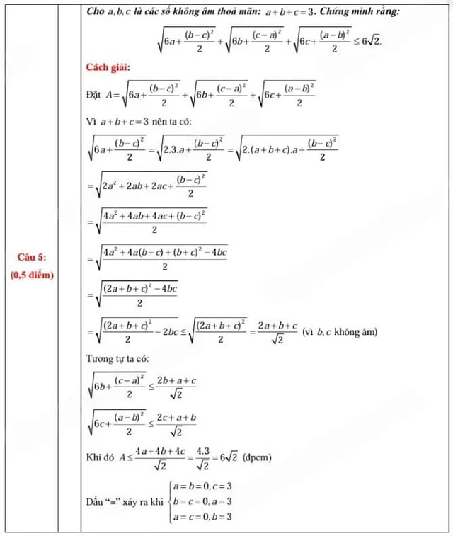 Đề thi vào lớp 10 môn Toán Thái Bình 2025