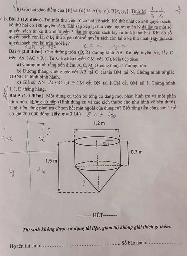 Đề thi vào 10 môn Toán THPT Chuyên Kiên Giang