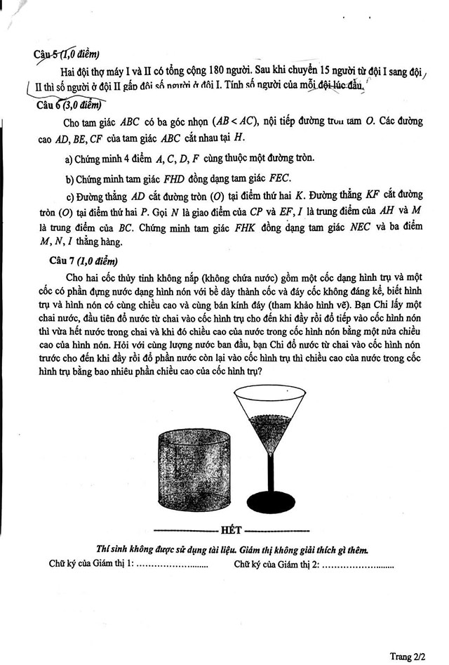 Đề thi vào lớp 10 môn Toán Thừa Thiên Huế năm 2025