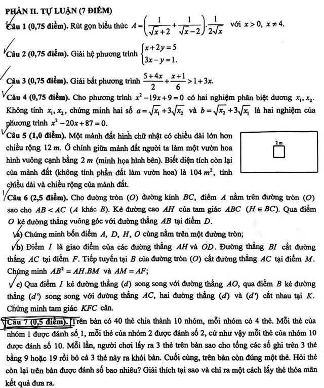 Đề thi vào lớp 10 môn Toán Quảng Ninh năm 2025