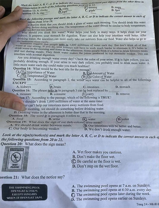 Đề thi vào lớp 10 môn Tiếng Anh Thừa Thiên Huế 2025
