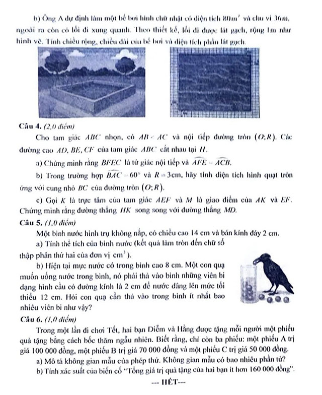 Đề thi vào lớp 10 môn Toán Đà Nẵng năm 2025