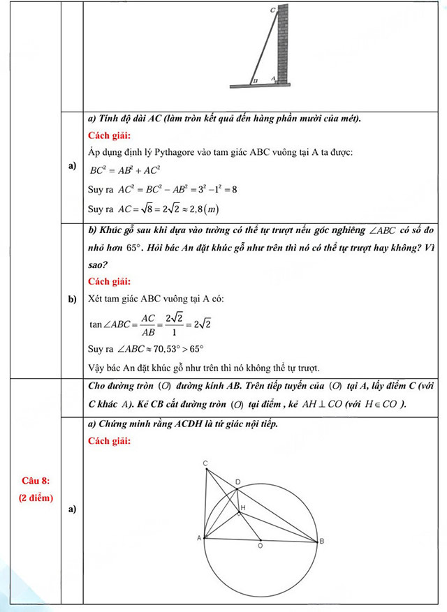 Đáp án đề thi vào lớp 10 môn Toán Đồng Tháp