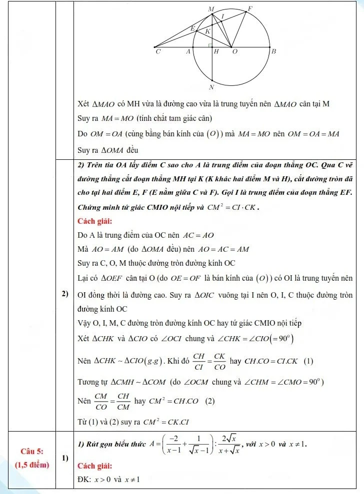 Đề thi vào lớp 10 môn Toán Kon Tum năm 2025