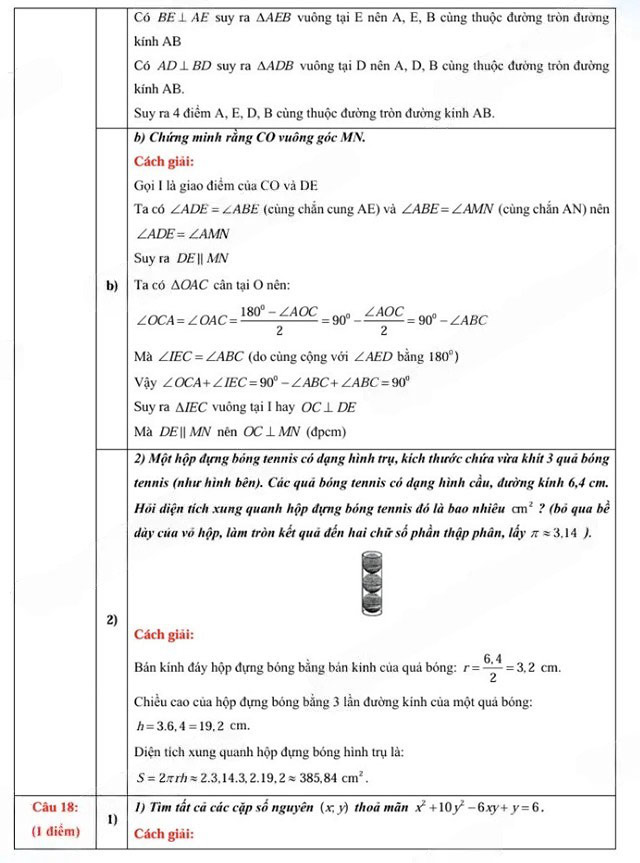 Đề thi vào lớp 10 môn Toán tỉnh Ninh Bình năm 2025