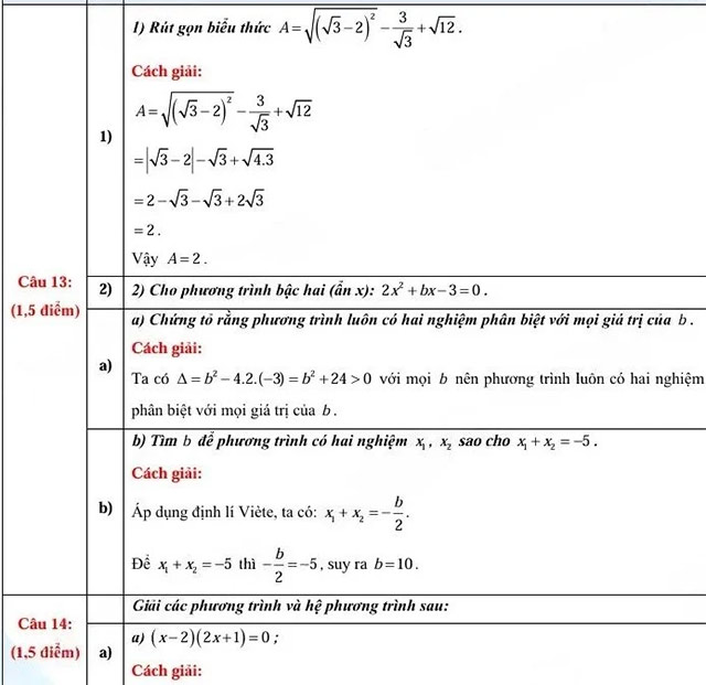 Đề thi vào 10 môn Toán Phú Yên năm 2025